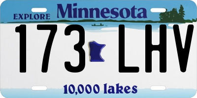 MN license plate 173LHV