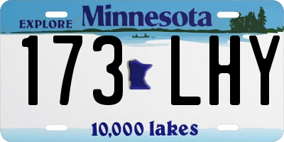 MN license plate 173LHY