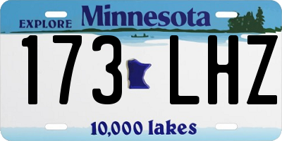 MN license plate 173LHZ