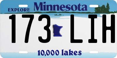 MN license plate 173LIH