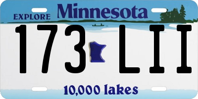 MN license plate 173LII