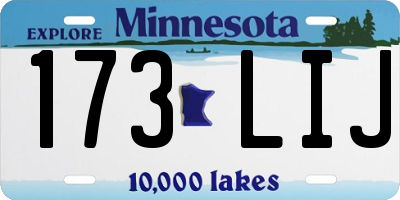 MN license plate 173LIJ
