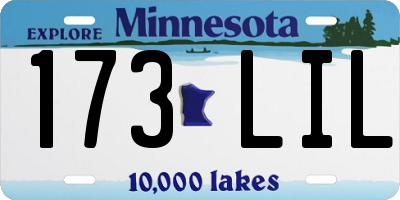 MN license plate 173LIL