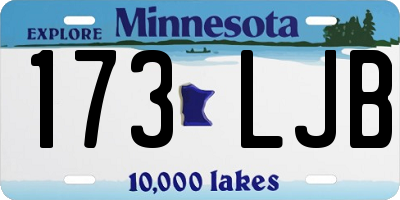 MN license plate 173LJB