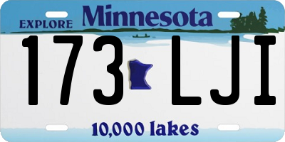 MN license plate 173LJI