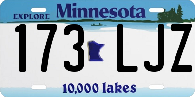 MN license plate 173LJZ