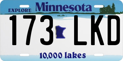 MN license plate 173LKD
