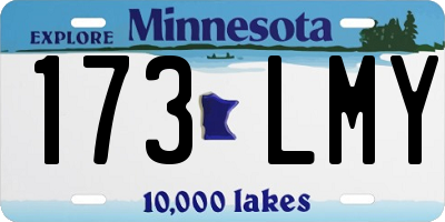 MN license plate 173LMY