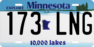 MN license plate 173LNG