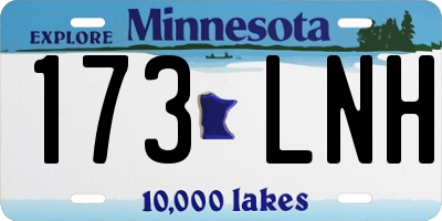 MN license plate 173LNH