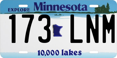 MN license plate 173LNM