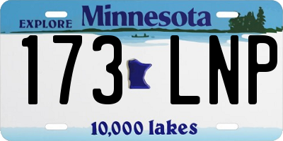 MN license plate 173LNP