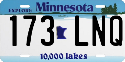 MN license plate 173LNQ