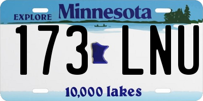 MN license plate 173LNU