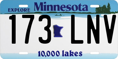 MN license plate 173LNV