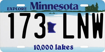 MN license plate 173LNW