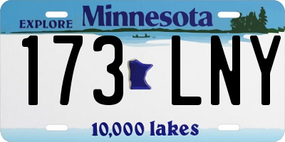 MN license plate 173LNY