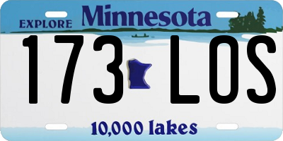 MN license plate 173LOS