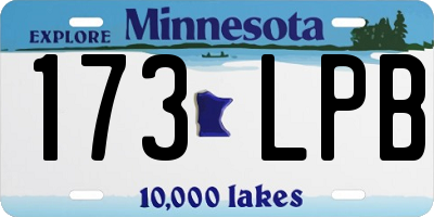 MN license plate 173LPB