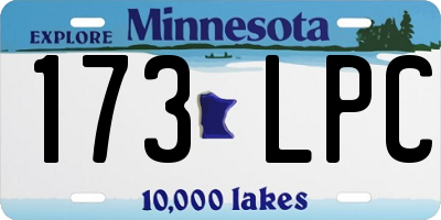 MN license plate 173LPC