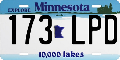 MN license plate 173LPD