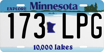 MN license plate 173LPG