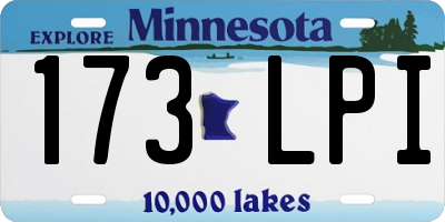 MN license plate 173LPI