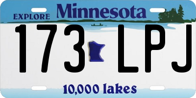 MN license plate 173LPJ