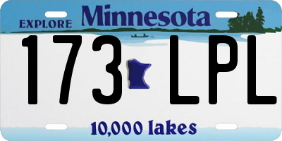 MN license plate 173LPL