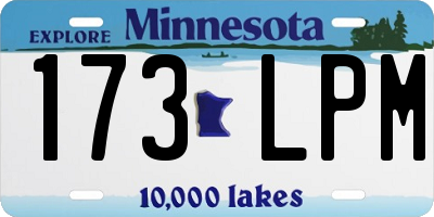 MN license plate 173LPM