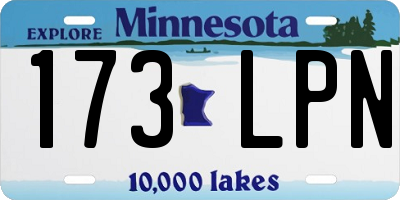 MN license plate 173LPN
