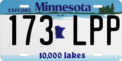 MN license plate 173LPP