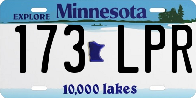 MN license plate 173LPR