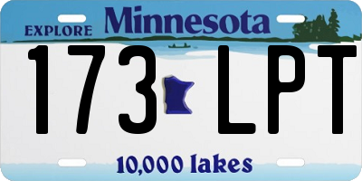 MN license plate 173LPT