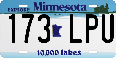 MN license plate 173LPU
