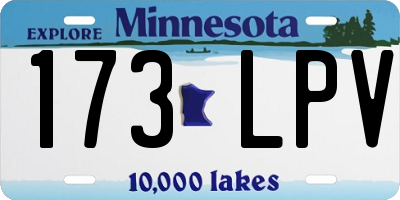 MN license plate 173LPV