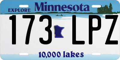MN license plate 173LPZ