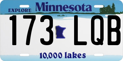 MN license plate 173LQB