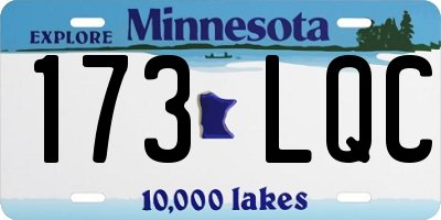 MN license plate 173LQC