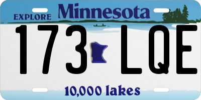 MN license plate 173LQE
