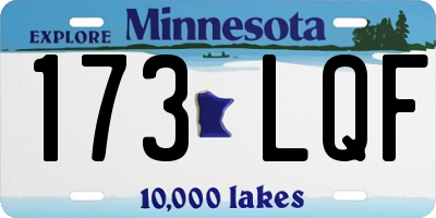 MN license plate 173LQF