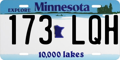 MN license plate 173LQH