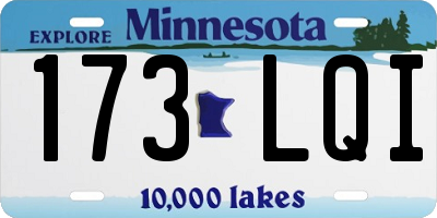 MN license plate 173LQI