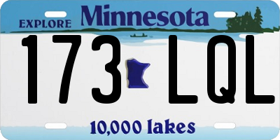 MN license plate 173LQL