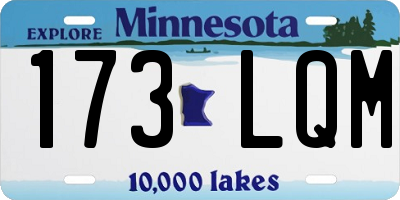 MN license plate 173LQM