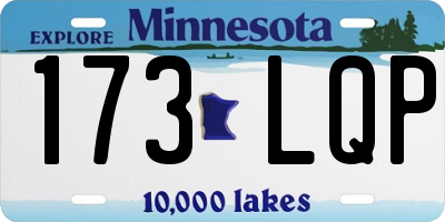 MN license plate 173LQP