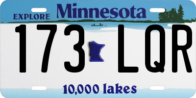 MN license plate 173LQR