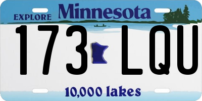 MN license plate 173LQU