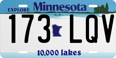 MN license plate 173LQV