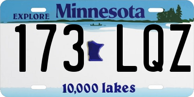 MN license plate 173LQZ